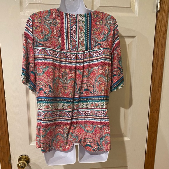 Tribal Bohemian tee/ blouse size M - Picture 2 of 4